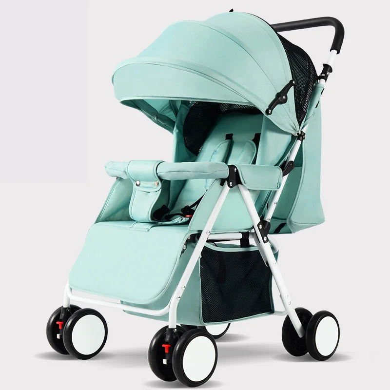 portable baby stroller folding baby carriage ultra lightweight and convenient can sit lie baby simple child mini four wheel cart