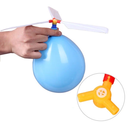 1pcs/ lot funny traditional classic sound balloon helicopter ufo kids child children play flying toys ball outdoor fun sports