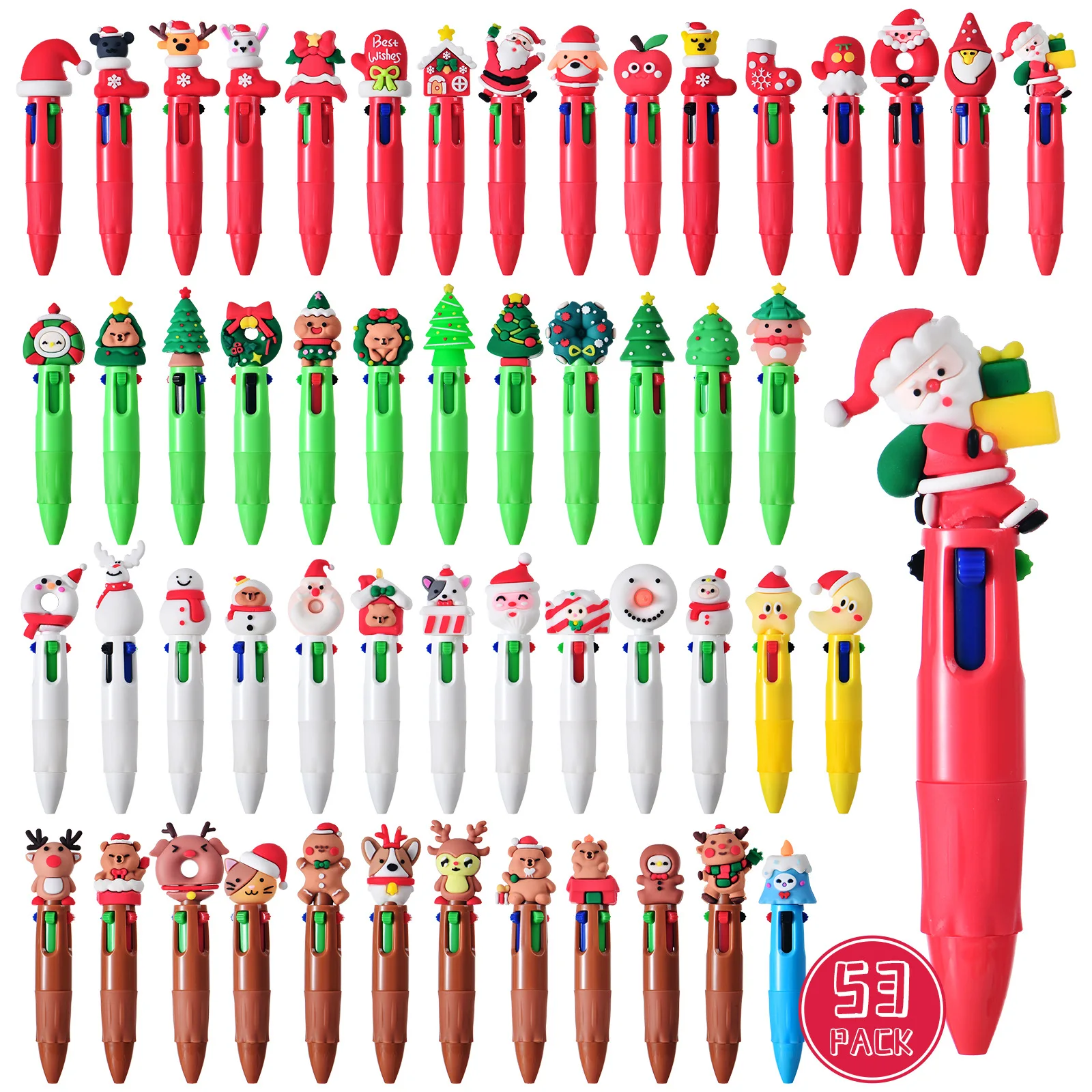 10pcs/lot cute christmas cartoon 4 color ballpoint pen kawaii mini pocket pen christmas gift student school office stationery 10pcs/lot cute christmas cartoon 4 color ballpoint pen kawaii mini pocket pen christmas gift student school office stationery