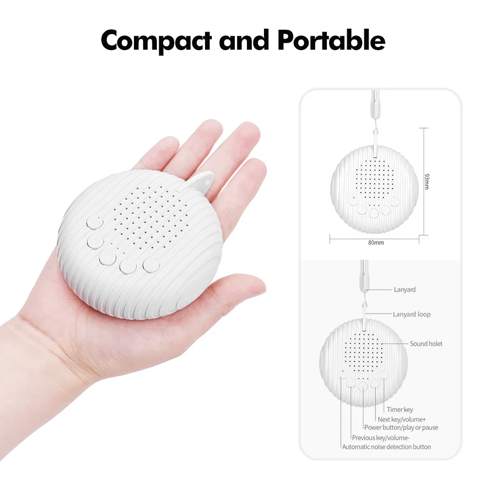 portable baby sleep machine desktop white noise sound machine for baby sleeping 18 soothing sounds 15/30/60min timer portable baby sleep machine desktop white noise sound machine for baby sleeping 18 soothing sounds 15/30/60min timer