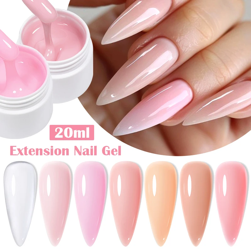 meet across 20ml pink clear nude extension gel nail polish nail supplies semi permanent uv gel led hard gel nail art varnish