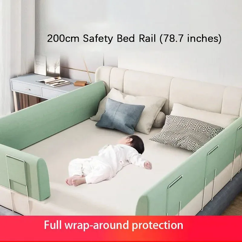 200cm bedside guardrail bed fence newborn fall protection fence baby bed side baby anti fall soft package bed enclosure blocker
