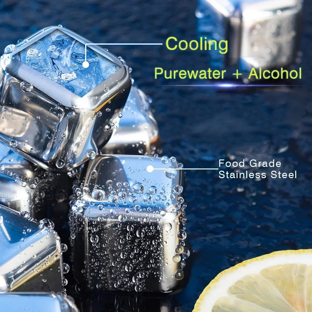 reusable whiskey stones stainless steel ice cubes quick freeze wine cooler food grade metal pellets beer cooler bar accessories reusable whiskey stones stainless steel ice cubes quick freeze wine cooler food grade metal pellets beer cooler bar accessories