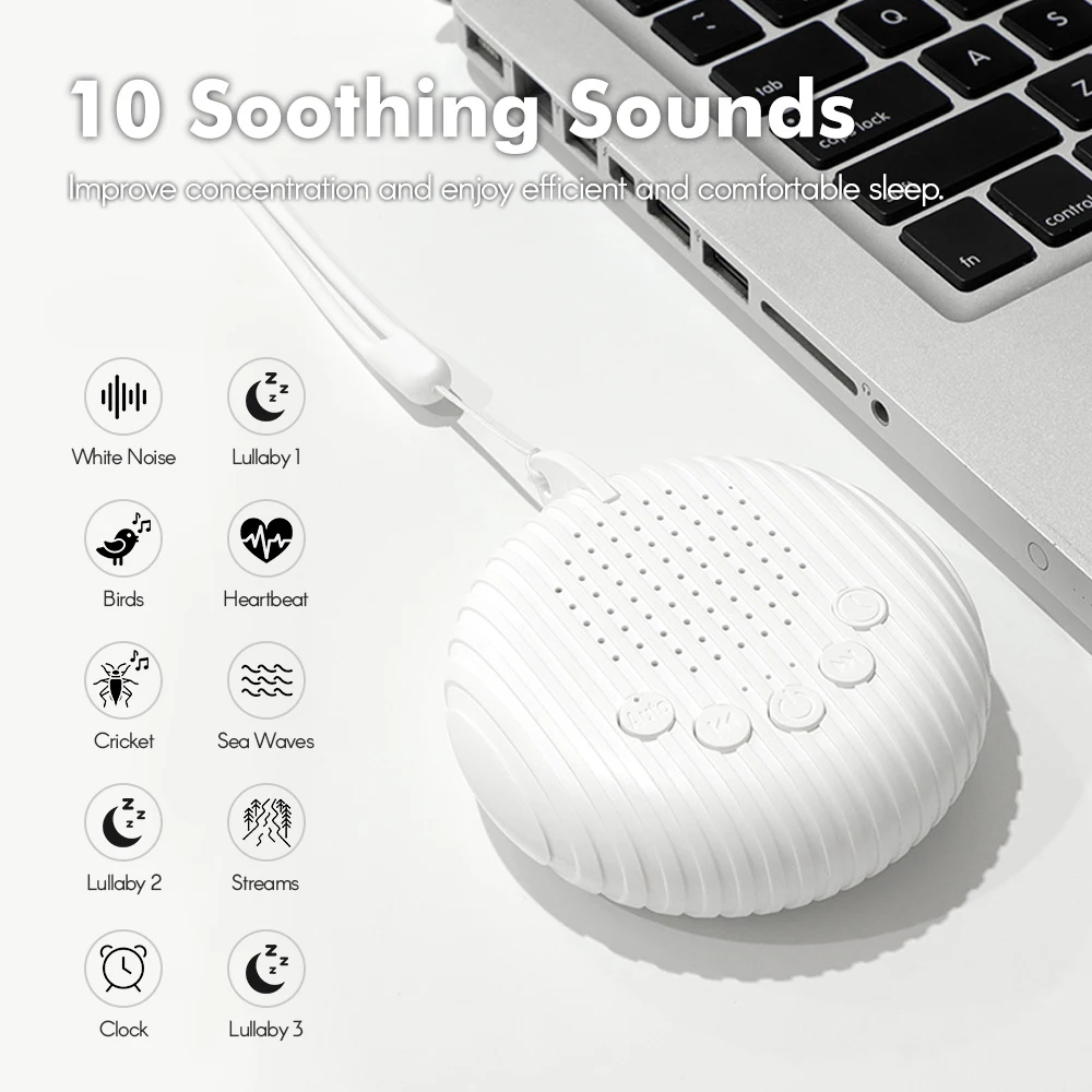 portable baby sleep machine desktop white noise sound machine for baby sleeping 18 soothing sounds 15/30/60min timer portable baby sleep machine desktop white noise sound machine for baby sleeping 18 soothing sounds 15/30/60min timer