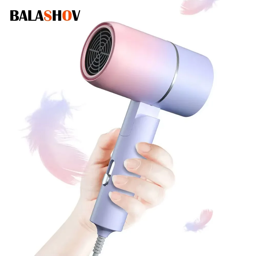 mini folding hairdryer 750w with carrying bag hot air anion hair care for home travel hair dryer dormitory blow drier 220v 240v