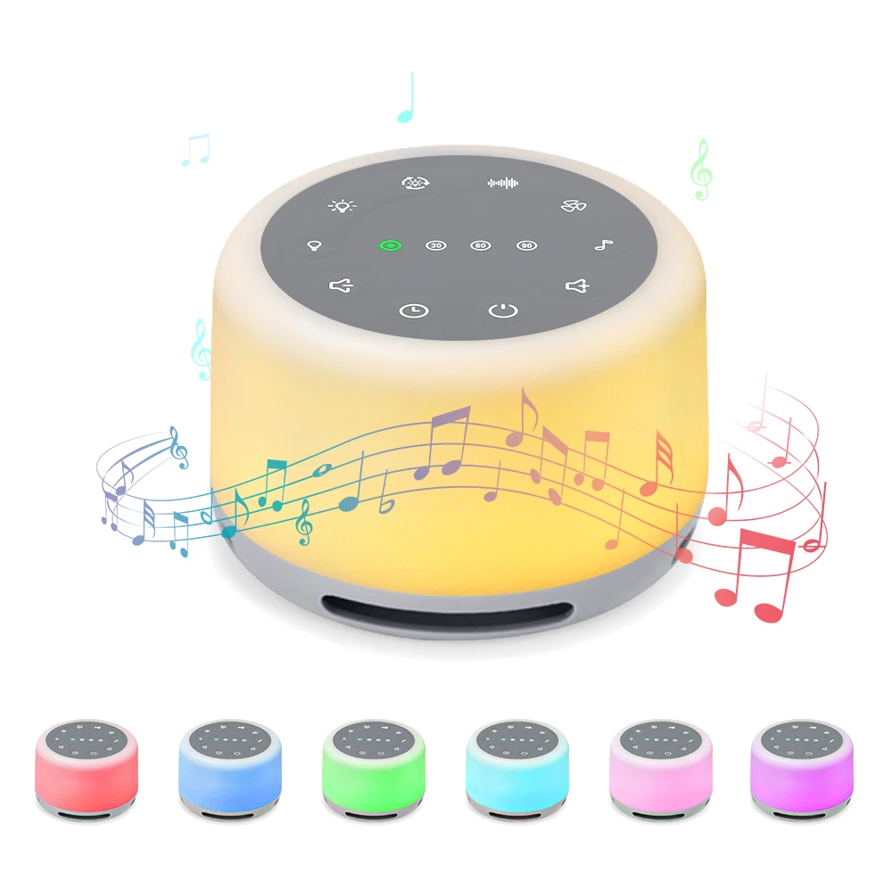 portable baby sleep machine desktop white noise sound machine for baby sleeping 18 soothing sounds 15/30/60min timer