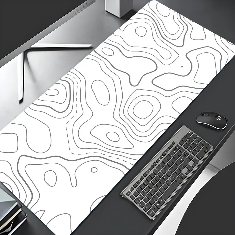 large mouse pad, office gaming table mat, non slip rubber base washable mouse pad for work, gaming and office 900x400mm