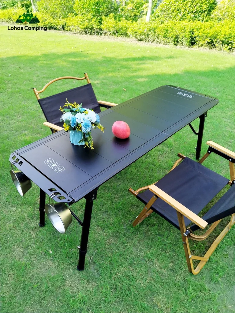 lohascamping 5 unit igt table lightweight camping table backpack roll table expand adjustable leg desk desktop burner bbq table