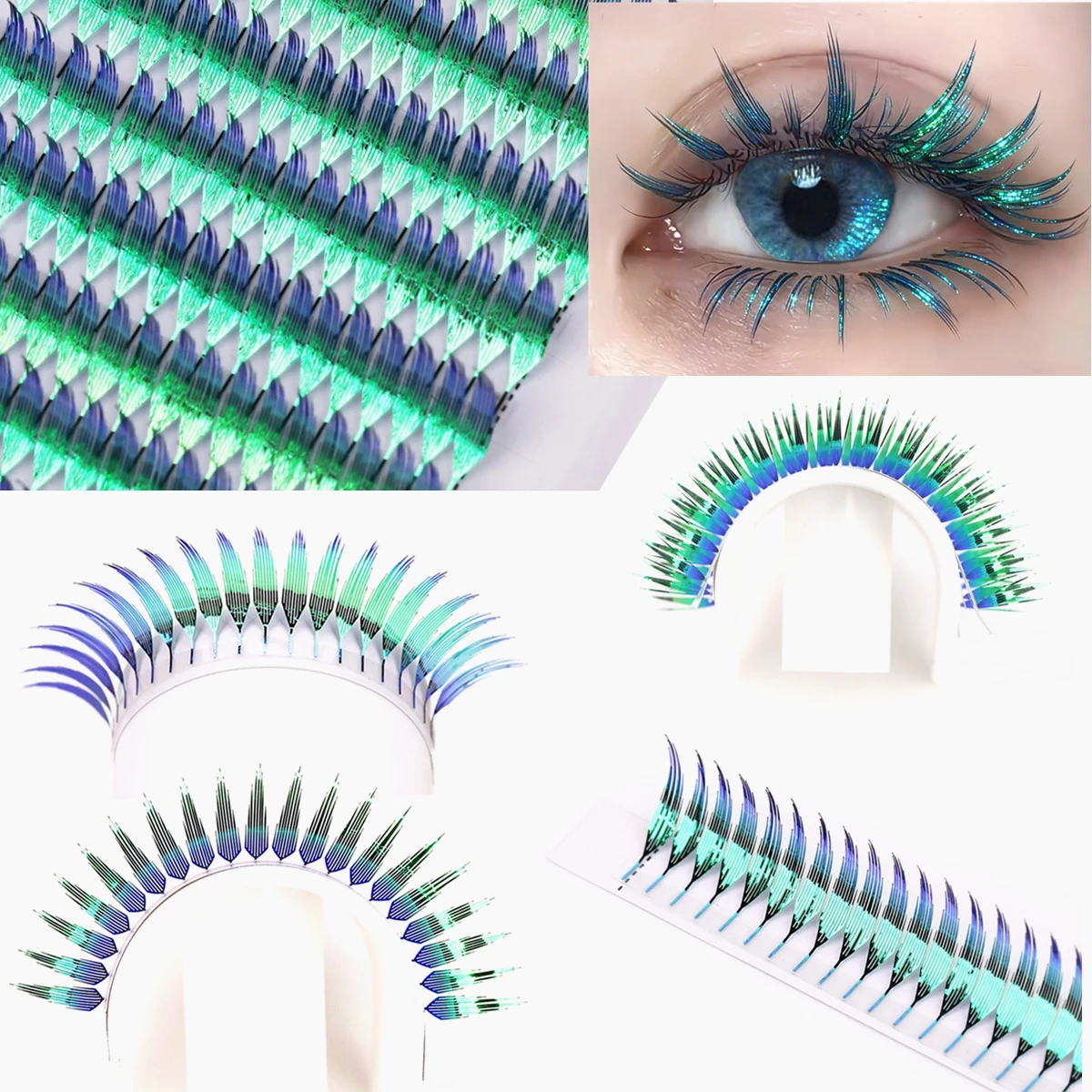 shiny glitter comic spire eyelash extension holographic manga false eyelashes magical elf tinsel anime lashes christmas party shiny glitter comic spire eyelash extension holographic manga false eyelashes magical elf tinsel anime lashes christmas party